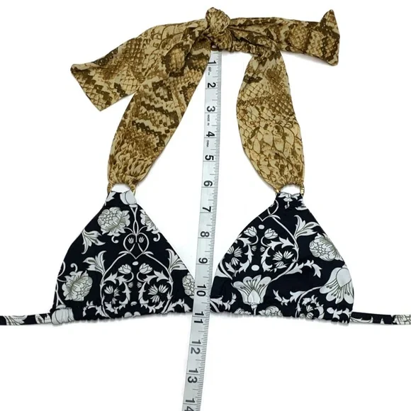 Cia Maritima Snakeskin Floral Thong Bikini - Picture 6 of 14